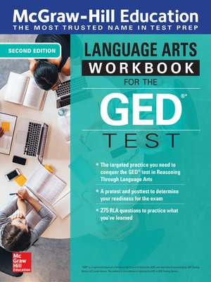 cover image of McGraw-Hill Education Language Arts Workbook for the GED Test